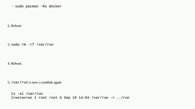 Unix: Docker on Linux (Manjaro), after system update change location of socket from /var/run/dock.. смотреть онлайн