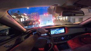 2016 Mercedes Benz S350 W222 - Night City Drive (4K) POV!