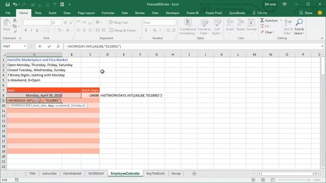 Excel - Employee Calendar Using WORKDAY function - Episode 2024 смотреть онлайн