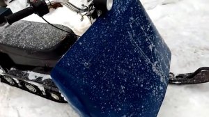 Самодельный мотобуксировщик с лыжным модулем