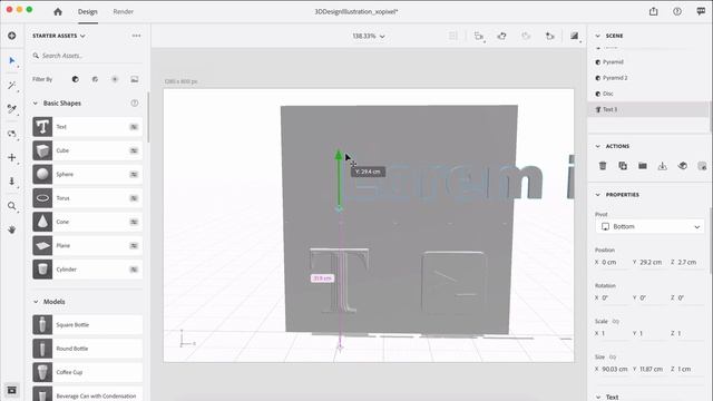 Create 3D Illustration in Adobe Dimension | XO PIXEL смотреть онлайн