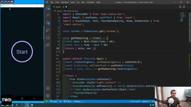 React Native Timer - React Native Tutorial For Beginners - Build A React Native App [2022] смотреть онлайн