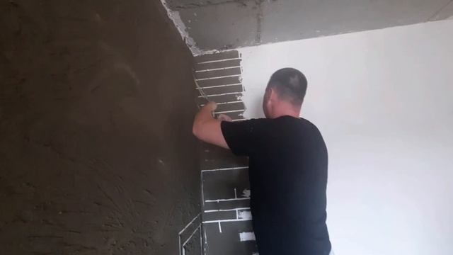 как задекорировать стену кирпичиками с цементной штукатуркой своими руками смотреть онлайн