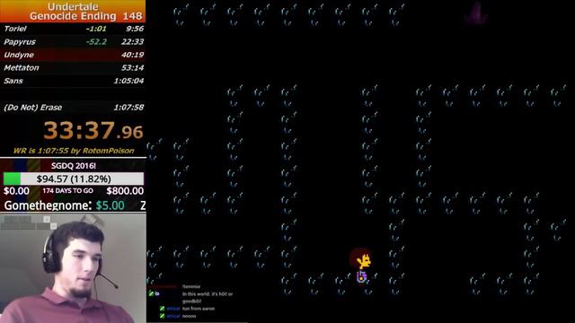World Record - Undertale Genocide Speedrun in 1:06:22 смотреть онлайн