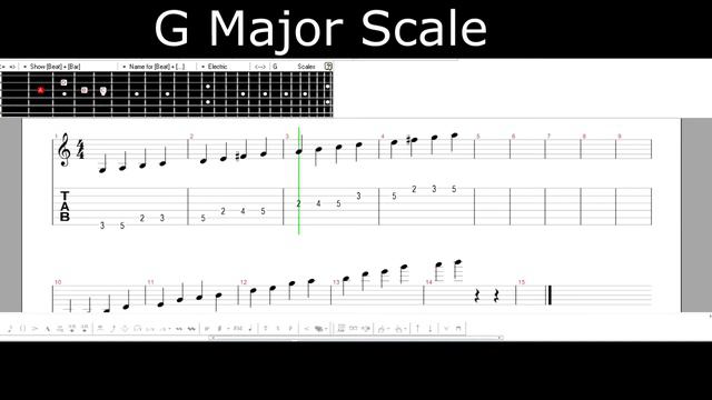 G major Scales (Tabs & notes)For guitar смотреть онлайн