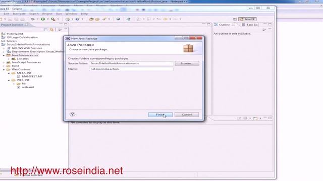 Struts 2 Hello World Annotation Example смотреть онлайн