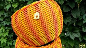 Кашпо из ротанга "Тыква"