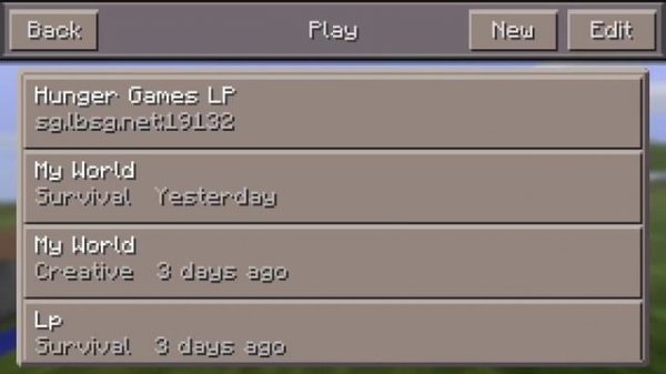 Minecraft Pocket Edition 0.9.5 - 0.12.0 Hunger Games Server