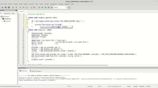 GTK3 CSS C Language Tutorial 6 ToggleButton color смотреть онлайн