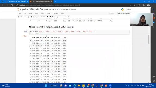 PENERAPAN DATA MINING UNTUK PREDIKSI KELULUSAN MAHASISWA DENGAN REGRESI BERGANDA MENGGUNAKAN PYTHON смотреть онлайн