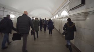 Russia, Moscow, 2X Metro ride from Тага́нская to Новокузнецкая