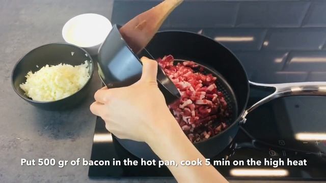 Pasta with bacon and broccoli/ Паста с беконом и брокколи [ENG SUB] смотреть онлайн