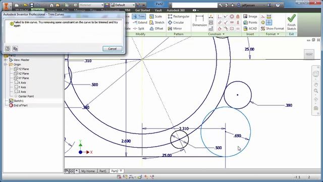 Inventor Tutorial with 2D Sketches – Advanced part 6 смотреть онлайн