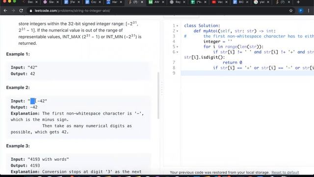 String to Integer (atoi)- LeetCode- Python Solution смотреть онлайн