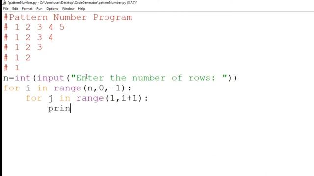 Pattern Program For Python | Python for Beginner | Code Generator | CG. смотреть онлайн