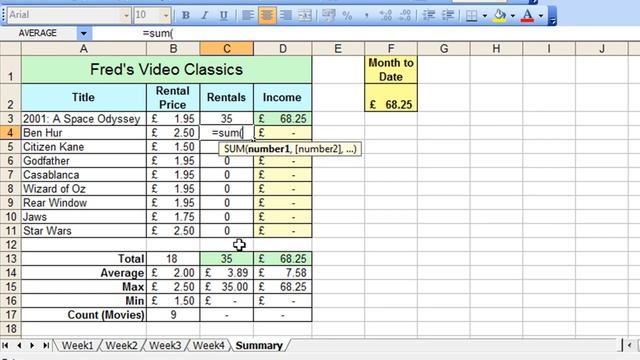 Microsoft Excel Tutorial for Beginners #33 - Worksheets Pt.3 Sum Across Worksheets смотреть онлайн