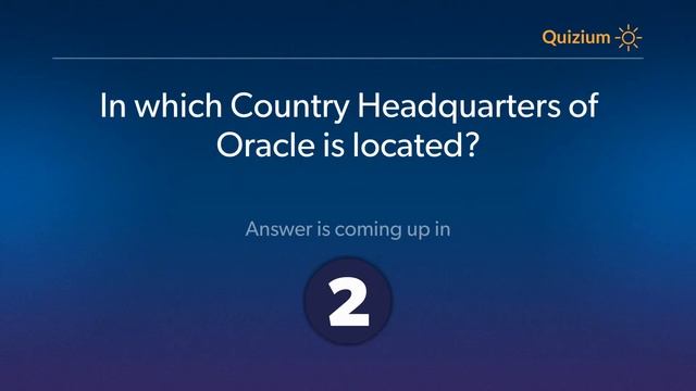 In which Country Headquarters of Oracle is located? Oracle Quiz смотреть онлайн