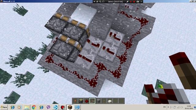 Майнкрафт механизмы.Дверь 4 на 4 блока.#4 смотреть онлайн