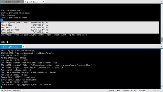 ORACLE: Controlfile - ORA-00205: error in identifying controlfile [Solved] смотреть онлайн