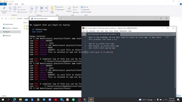 Start script missing error when running npm start FIXED | React Error смотреть онлайн