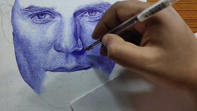 BALL PEN PORTRAIT DRAWING OF HENRY CAVILL | TIME-LAPSE VIDEO | SKETCH MAKER MOUSUM смотреть онлайн