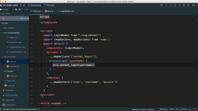 Vuejs 2 y Socket.IO: 13 Componente Chat para mostrar nuestra aplicación de chat y los mensajes смотреть онлайн