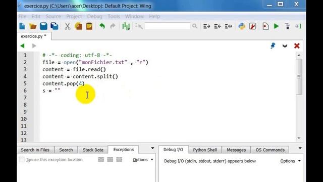 Exercice Python: Supprimer le 5 ème mot d'un fichier en Python смотреть онлайн