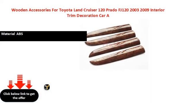 Wooden Accessories For Toyota Land Cruiser 120 Prado FJ120 2003 2009 Interior Trim Decoration Car A