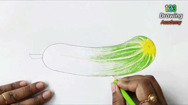 How to Draw Cucumber Step by Step with Colors | 123 Drawing Academy смотреть онлайн