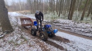 Поехал в Лес за дровами.Все пошло не по плану.На Мотоблоке Нева.#мотоблокнева #моехобби