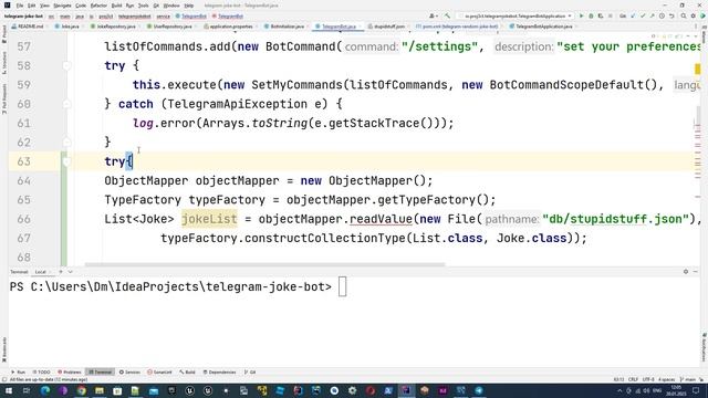 Telegram бот-шутник на Java 17 и Spring Boot 3: Обрабатываем и загружаем анекдоты в таблицу смотреть онлайн