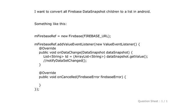 Android : How to extract a list of objects from Firebase DataSnapshot on android смотреть онлайн