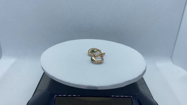 Серьги с великолепными уральскими изумрудами из розового золота 585 смотреть онлайн