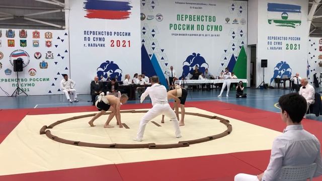 Кертиев Ринат финал до 55 кг на Первенстве России по Сумо среди юношей 2021 (Нальчик) смотреть онлайн
