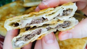 🥩🧀🥟Слоёное тесто не покупаю! Готовлю хрустящие слойки из лаваша за 1 МИНУТУ!🌿