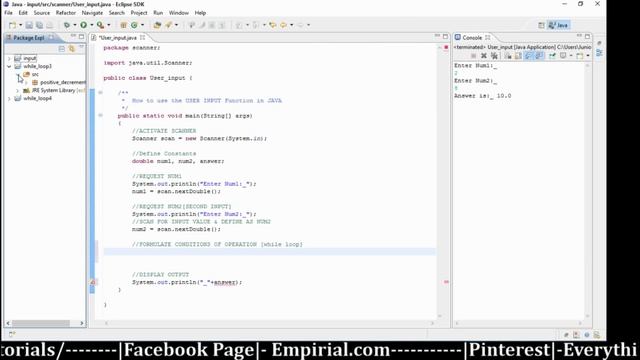 JAVA TUTORIAL 16 || USER INPUT [SCANNER] FUNCTION смотреть онлайн