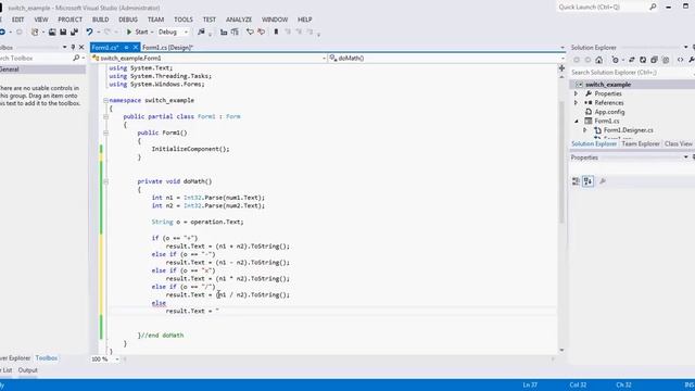 Switch Statement C# Winform Tutorial (Beginner) смотреть онлайн