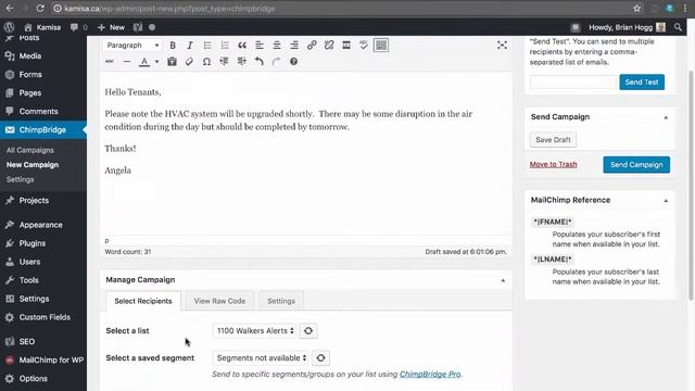 How to send an email to a MailChimp list from WordPress смотреть онлайн