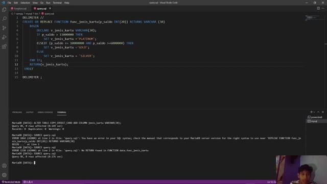 TUTORIAL PL/SQL STORED FUNCTION DAN PROCEDURE Pada Maria DB смотреть онлайн