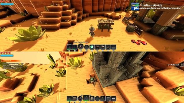 Portal Knights - First Co-op Gameplay (Split Screen / 2 Players) | ThaiGameGuide