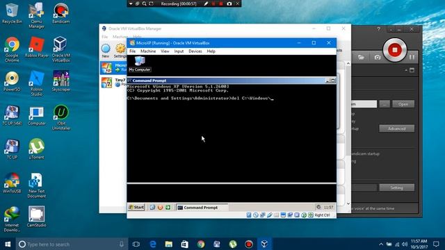 Delete System32 on VirtualBox смотреть онлайн