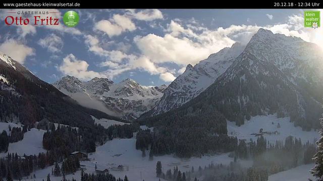 20.12.18 - Blick ins Wildental - Gästehaus Otto Fritz, Mittelberg/Kleinwalsertal смотреть онлайн