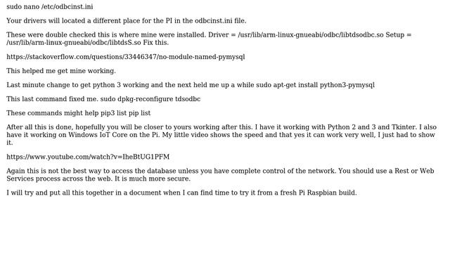 Raspberry Pi: Install Python Module pyodbc on PI? (2 Solutions!!) смотреть онлайн