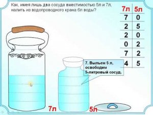 Задачи на переливания. Два сосуда