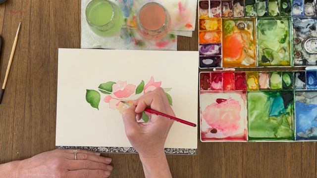 How To Paint Bougainvillea With Watercolor Paints смотреть онлайн