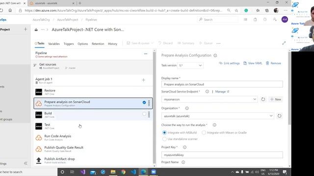 Azure DevOps Pipeline | Apply SonarQube on .Net Core app смотреть онлайн
