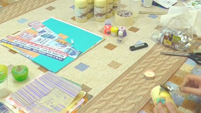 Декупаж по свечке