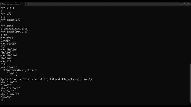 Tutorial 03 - Numbers and Strings (Text) in Python смотреть онлайн
