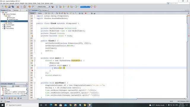 Java Swing - Create Clock Using Graphics2D смотреть онлайн
