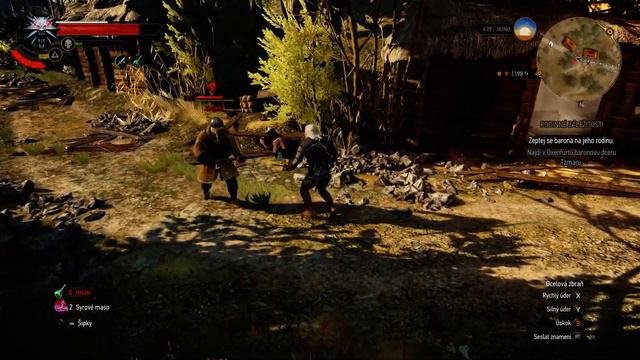 The Witcher 3 - Lv4 saving Elf from Lv10 thugs смотреть онлайн